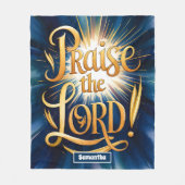 Gepersonaliseerde lofprijzing de Here Christelijk Fleece Deken (Voorkant)