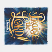 Gepersonaliseerde lofprijzing de Here Christelijk Fleece Deken (Voorkant (Horizontaal))