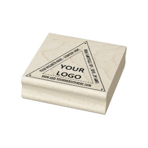 Gepersonaliseerde Logo Adres Driehoek Rubber Stamp Rubberstempel