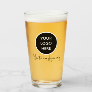 Gepersonaliseerde Logo Business Tekst Zwart Script Glas