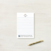 Gepersonaliseerde Logo- en QR-code Post-it® Notes (Op bureau)