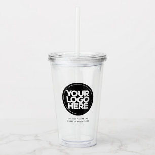 Gepersonaliseerde Logo en tekst Acryl Drinkbeker