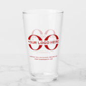 Gepersonaliseerde Logo en tekst Glas (Achterkant)