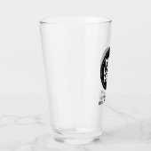 Gepersonaliseerde Logo en tekst Grunge bierglazen Glas (Rechts)