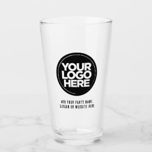 Gepersonaliseerde Logo en tekst Grunge bierglazen Glas