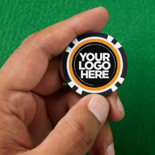 Gepersonaliseerde Logo en tekst Koel Sinaasappel Poker Chips