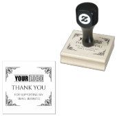 Gepersonaliseerde Logo grens Dank u Rubberstempel (Gestempeld)