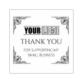 Gepersonaliseerde Logo grens Dank u Rubberstempel (Afrduk)