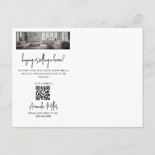 Gepersonaliseerde Logo makelaar makelaar makelaar Briefkaart (Achterkant)