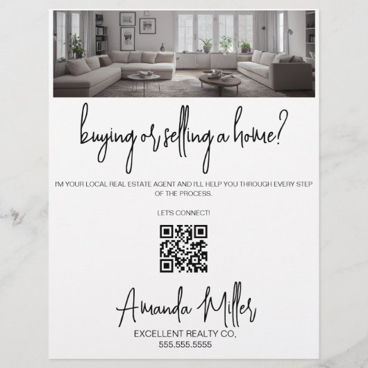 Gepersonaliseerde Logo makelaar makelaar makelaar Flyer (Achterkant)