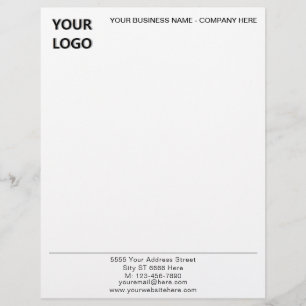 Gepersonaliseerde Logo Naam Adres Info Letterhead Briefhoofd