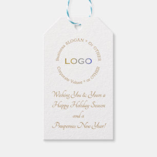 Gepersonaliseerde Logo Photo Gold Zakelijke vakant Cadeaulabel