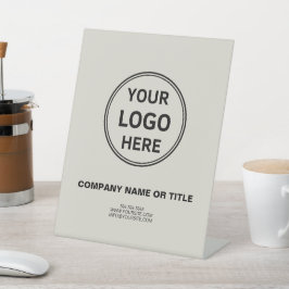 Gepersonaliseerde Logo Promotional Business Reclamebord Met Voetstuk