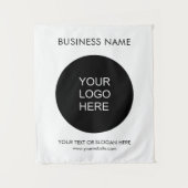 Gepersonaliseerde Logo Tekst Tapestry Achtergrond  Wandkleed (Voorkant)