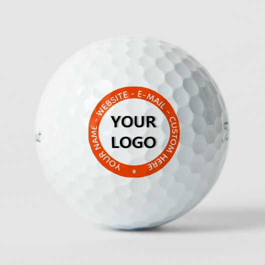Gepersonaliseerde Logo Text Stamps Golfballen Sjab (Voorkant)
