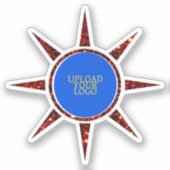 Gepersonaliseerde logo Vrolijke Zon Sticker (Voorkant)