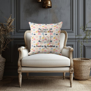 Gepersonaliseerde London Skyline met Rainbow Geome Kussen