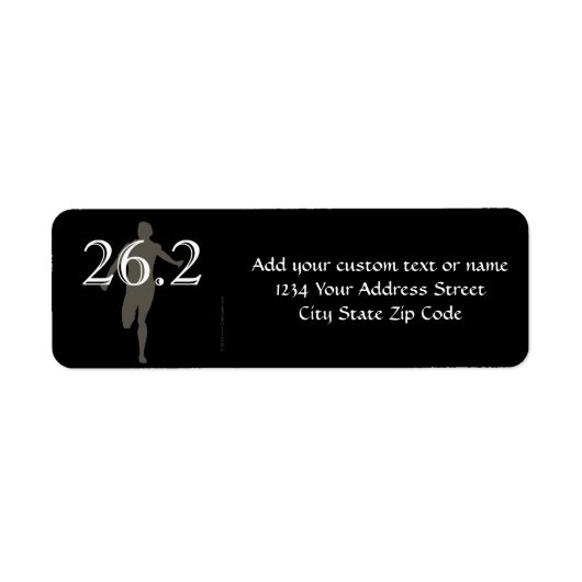 Gepersonaliseerde loper Marathon Keepsake 26.2 Etiket (Voorkant)