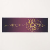 Gepersonaliseerde Lotus & OM – Custom Name Minimal Yogamat (Voorkant (horizontaal))