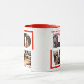 Gepersonaliseerde "LOVE" Fotocollage in moderne st Mok (Midden)