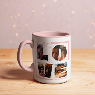 Gepersonaliseerde "LOVE" Fotocollage Modern BeautB Mok