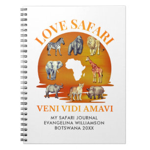 Gepersonaliseerde LOVE SAFARI Souvenir Journal Notitieboek