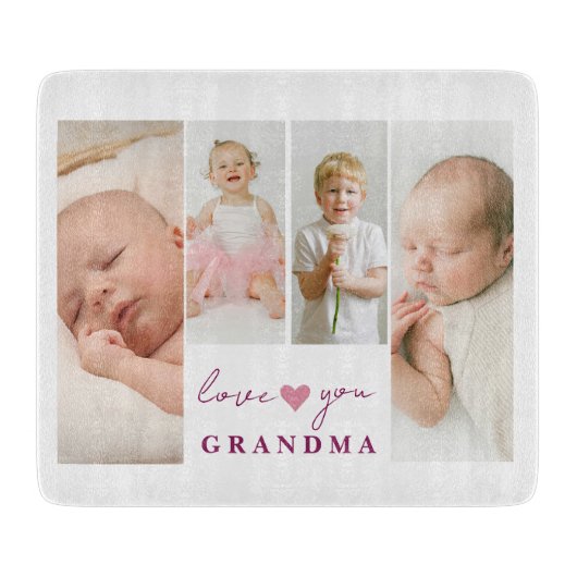 Gepersonaliseerde 'Love You Grandma' snijplank (Voorkant)