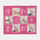 Gepersonaliseerde Love You oma unieke fotocollage Fleece Deken (Voorkant (Horizontaal))