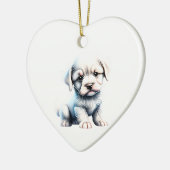 Gepersonaliseerde Löwchen Puppy Keramisch Ornament (Links)