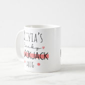 Gepersonaliseerde Lucky Blackjack Mok (Voorkant links)