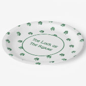Gepersonaliseerde Lucky in Love Four Leaf Clover Papieren Bordje (Gekanteld)