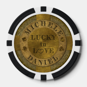 GEPERSONALISEERDE Lucky in Love Las Vegas Poker Ch Pokerchips