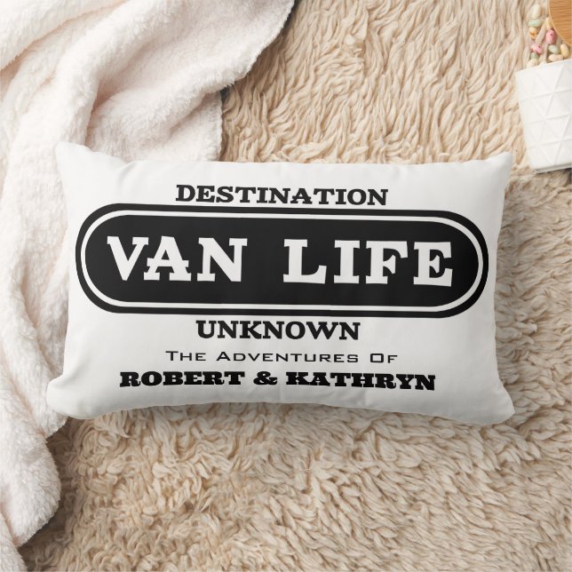 Gepersonaliseerde Lumbar Pillow "Van Life" Kussen (Deken)