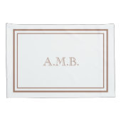 Gepersonaliseerde Luxe Mocha Monogram Standaard Kussensloop (Achterkant-Rechts)