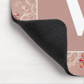  gepersonaliseerde, luxe, moderne  roze muismat (Hoek)