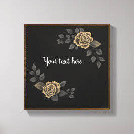 Gepersonaliseerde luxe muurkunst - Elegant gouden  Canvas Afdruk