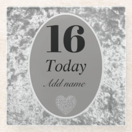 Gepersonaliseerde luxe velvet onderzetter cadeau 1 glazen onderzetter