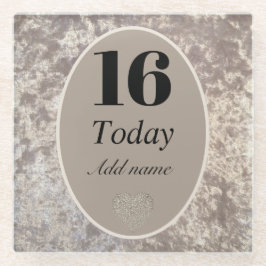 Gepersonaliseerde luxe velvet onderzetter cadeau 1 glazen onderzetter