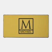 Gepersonaliseerde M Gold Gift Bag met Initiaal & N Bureaumat (Voorkant)