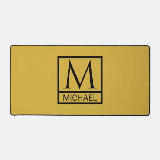 Gepersonaliseerde M Gold Gift Bag met Initiaal & N Bureaumat (Voorkant)