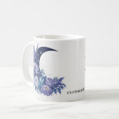 Gepersonaliseerde Maan Waterverf Celestial Paarse Koffiemok (Voorkant links)
