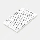 Gepersonaliseerde maandelijkse factureringstracker post-it® notes (Schuin)
