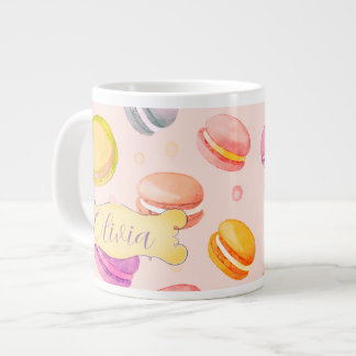 Gepersonaliseerde Macarons Waterverf Mok
