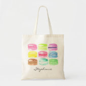 Gepersonaliseerde Macaroon Waterverf Girly Tote Bag (Voorkant)