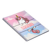 Gepersonaliseerde Macie Unicorn Girlie Notitieboek (Rechterzijde)