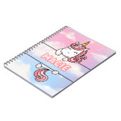 Gepersonaliseerde Macie Unicorn Girlie Notitieboek (Linkerzijde)