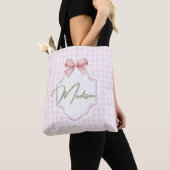 Gepersonaliseerde Madison Baby Girl Nursery Bow & Draagtas (Dichtbij)