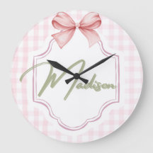 Gepersonaliseerde Madison Baby Girl Nursery Bow &