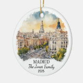 Gepersonaliseerde Madrid Ornament, Spanje Gift Keramisch Ornament (Links)