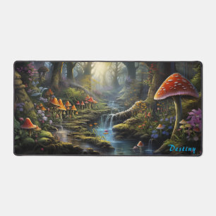 Gepersonaliseerde Magic Mushroom Forest Desk Mat